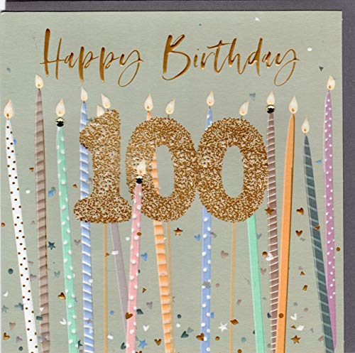Belly Button Designs hochwertige Glückwunschkarte zum 100. Geburtstag. BE244 von Belly Button Designs