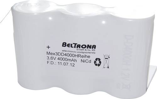 Beltrona 3DD4000HRCLG Notleuchten-Akku Z-Lötfahne 3.6V 4000 mAh von Beltrona