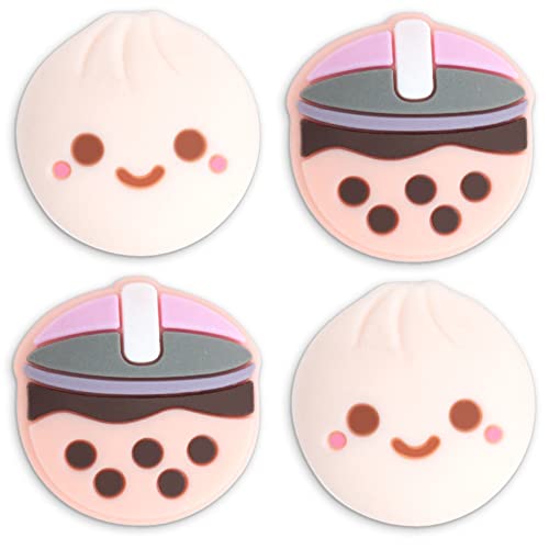 BelugaDesign Boba Dumpling Daumengriffe | Niedliche pastellfarbene Knopfkappen | Kompatibel mit Sony Playstation PS5 PS4 Xbox Nintendo Switch Pro Controllern (Passt Nicht auf Joycons) von BelugaDesign
