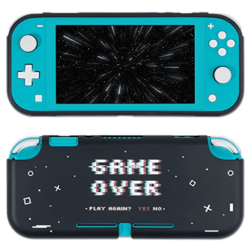 BelugaDesign Game Over Schaltergehäuse | Retro Arcade Boys Jungs coole Hülle | Kompatibel mit Nintendo Switch (Switch Lite, Schwarz Weiß) von BelugaDesign