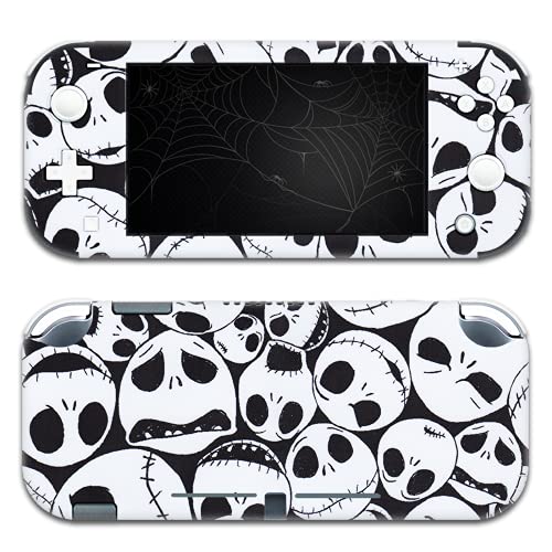 BelugaDesign Skulls Switch Skin | Gotische Sticker Wrap Vinyl Decal | Halloween-Albtraum-Horror | Kompatibel mit Nintendo Switch (Switch Lite, Schwarz Weiß) von BelugaDesign