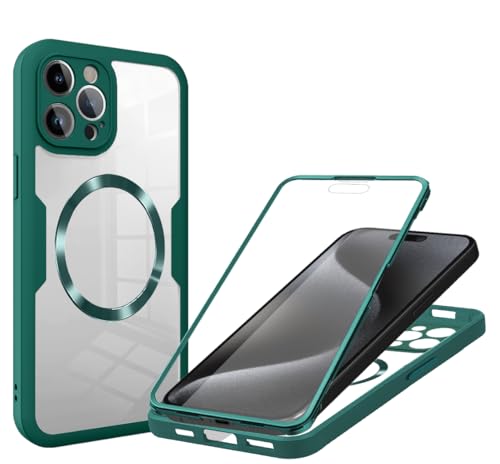 Belzsxy 360 Grad für iPhone 11 Pro Hülle mit Magsafe, Eingebaut Glas Schutzfolie, Komplettschutz HandyHülle Magnetisch Stoßfest Case für iPhone 11 Pro Schutzhüllen, Grün Belzsxy 360 Grad für iPhone 11 Pro Hülle mit Magsafe, Eingebaut Glas Schutzfolie, Komplettschutz HandyHülle Magnetisch Stoßfest Case für iPhone 11 Pro Schutzhüllen, Grün von Belzsxy