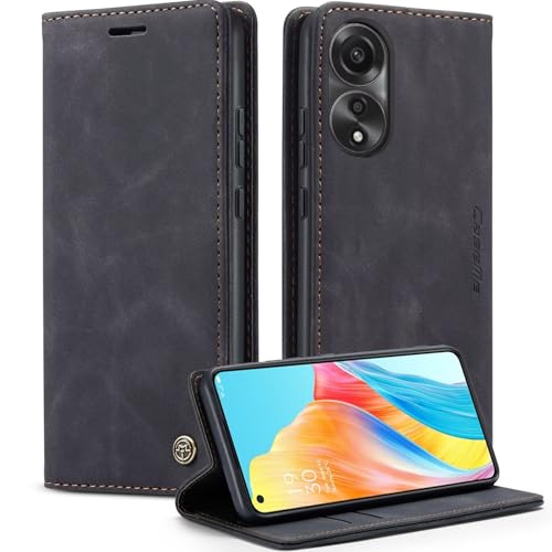 Belzsxy Handyhülle für Oppo A78 4G Hülle Premium Lederhülle Klappbar Flip Case Tasche Magnet Kartenfach Standfunktion Klapphülle Schutzhülle für Oppo A78 4G, Schwarz Belzsxy Handyhülle für Oppo A78 4G Hülle Premium Lederhülle Klappbar Flip Case Tasche Magnet Kartenfach Standfunktion Klapphülle Schutzhülle für Oppo A78 4G, Schwarz von Belzsxy