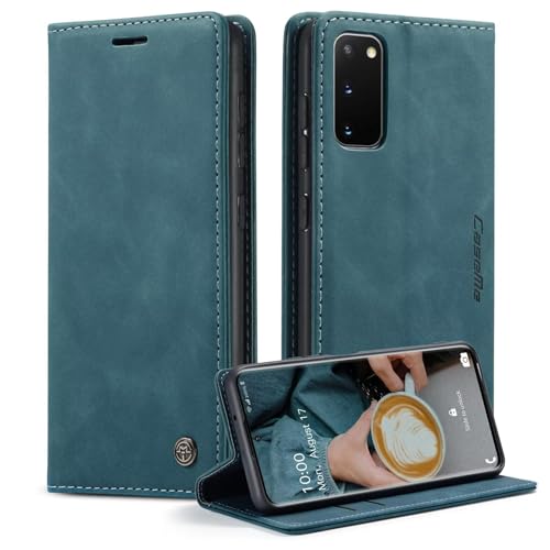 Belzsxy Handyhülle für Samsung Galaxy S20 Hülle Premium Lederhülle Klappbar Flip Case Tasche Magnet Kartenfach Standfunktion Klapphülle Schutzhülle für Samsung Galaxy S20, Blaugrün von Belzsxy