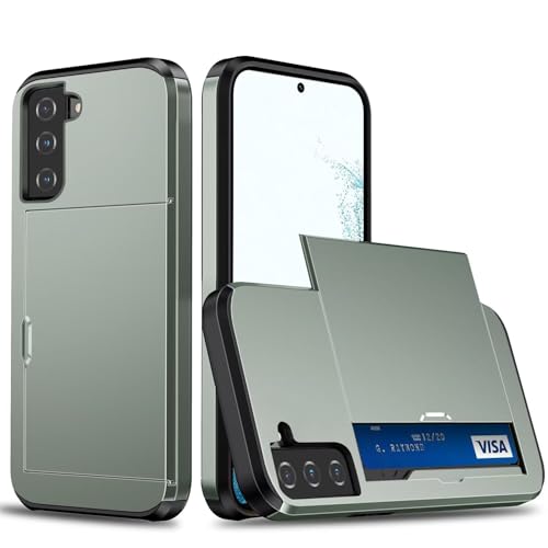 Belzsxy Handyhülle für Samsung Galaxy S23 Plus Hülle, mit Kartenfach, Harte PC Stoßfest Robust Fallschutz Outdoor Militär Schutzhülle für Samsung Galaxy S23 Plus (Armee grün) von Belzsxy