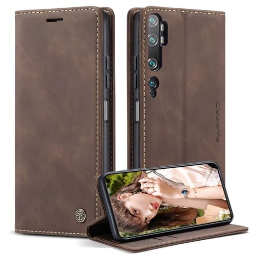 Belzsxy Handyhülle für Xiaomi Mi CC9 Pro/Mi Note 10/Mi Note 10 Pro Hülle Premium Lederhülle Klappbar Flip Case Tasche Magnet Kartenfach Standfunktion Klapphülle Schutzhülle für Mi CC9 Pro, Kaffee Belzsxy Handyhülle für Xiaomi Mi CC9 Pro/Mi Note 10/Mi Note 10 Pro Hülle Premium Lederhülle Klappbar Flip Case Tasche Magnet Kartenfach Standfunktion Klapphülle Schutzhülle für Mi CC9 Pro, Kaffee von Belzsxy