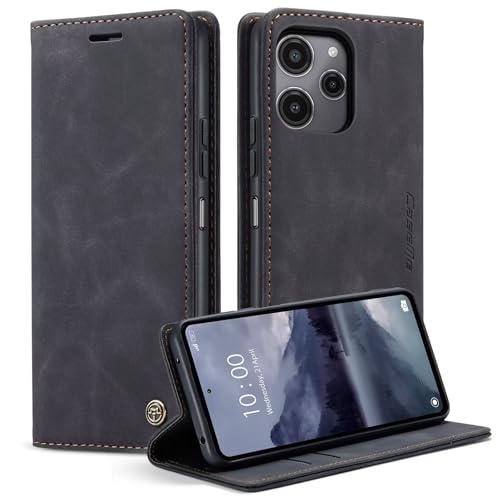 Belzsxy Handyhülle für Xiaomi Poco M6 Pro 5G/Redmi 12/Note 12R Hülle Premium Lederhülle Klappbar Flip Case Tasche Magnet Kartenfach Standfunktion Klapphülle Schutzhülle für Xiaomi Redmi 12, Schwarz Belzsxy Handyhülle für Xiaomi Poco M6 Pro 5G/Redmi 12/Note 12R Hülle Premium Lederhülle Klappbar Flip Case Tasche Magnet Kartenfach Standfunktion Klapphülle Schutzhülle für Xiaomi Redmi 12, Schwarz von Belzsxy