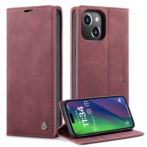 Belzsxy Handyhülle für iPhone 15 Plus Hülle Premium Lederhülle Klappbar Flip Case Tasche Magnet Kartenfach Standfunktion Klapphülle Schutzhülle für iPhone 15 Plus, Rot Belzsxy Handyhülle für iPhone 15 Plus Hülle Premium Lederhülle Klappbar Flip Case Tasche Magnet Kartenfach Standfunktion Klapphülle Schutzhülle für iPhone 15 Plus, Rot von Belzsxy