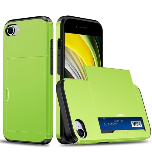 Belzsxy Handyhülle für iPhone 6/iPhone 6s Hülle, mit Kartenfach, Harte PC Stoßfest Robust Fallschutz Outdoor Militär Schutzhülle für iPhone 6/iPhone 6s (Grün) von Belzsxy
