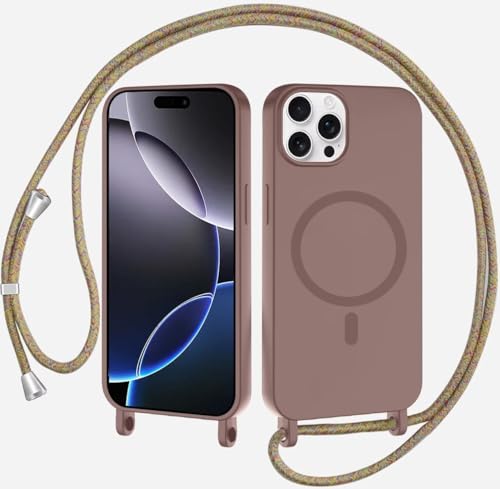 Belzsxy Magnetische Handykette für iPhone 14 Pro Max Hülle mit Band, Handyhülle Kompatibel mit MagSafe, Silikon Seil Necklace Handyhülle PU Stoßfest mit Abnehmbar Kordel zum Umhängen Case - Braun Belzsxy Magnetische Handykette für iPhone 14 Pro Max Hülle mit Band, Handyhülle Kompatibel mit MagSafe, Silikon Seil Necklace Handyhülle PU Stoßfest mit Abnehmbar Kordel zum Umhängen Case - Braun von Belzsxy
