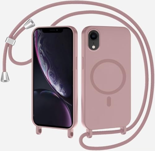 Belzsxy Magnetische Handykette für iPhone XR Hülle mit Band, Handyhülle Kompatibel mit MagSafe, Silikon Seil Necklace Handyhülle PU Stoßfest mit Abnehmbar Kordel zum Umhängen Case - Sandpulver Belzsxy Magnetische Handykette für iPhone XR Hülle mit Band, Handyhülle Kompatibel mit MagSafe, Silikon Seil Necklace Handyhülle PU Stoßfest mit Abnehmbar Kordel zum Umhängen Case - Sandpulver von Belzsxy