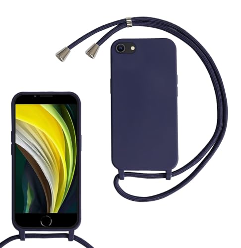Belzsxy Silikon Handykette für iPhone 16E/SE4 2025 Hülle mit Band,Verstellbarer Halskette Handyhülle,Necklace Hülle mit Band, Handyhülle für zum Umhängen,Case mit Schnur,Navy blau Belzsxy Silikon Handykette für iPhone 16E/SE4 2025 Hülle mit Band,Verstellbarer Halskette Handyhülle,Necklace Hülle mit Band, Handyhülle für zum Umhängen,Case mit Schnur,Navy blau von Belzsxy
