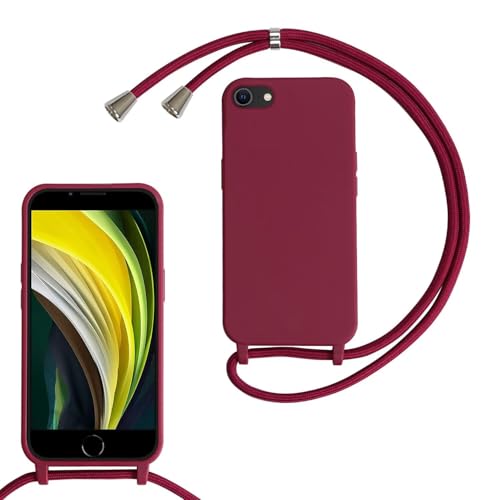 Belzsxy Silikon Handykette für iPhone 16E/SE4 2025 Hülle mit Band,Verstellbarer Halskette Handyhülle,Necklace Hülle mit Band, Handyhülle für zum Umhängen,Case mit Schnur,Rot Belzsxy Silikon Handykette für iPhone 16E/SE4 2025 Hülle mit Band,Verstellbarer Halskette Handyhülle,Necklace Hülle mit Band, Handyhülle für zum Umhängen,Case mit Schnur,Rot von Belzsxy