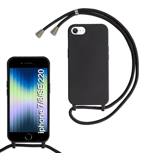 Belzsxy Silikon Handykette für iPhone 6/7/8/SE 2020 Hülle mit Band,Verstellbarer Halskette Handyhülle,Necklace Hülle mit Band, Handyhülle für zum Umhängen,Case mit Schnur,Schwarz Belzsxy Silikon Handykette für iPhone 6/7/8/SE 2020 Hülle mit Band,Verstellbarer Halskette Handyhülle,Necklace Hülle mit Band, Handyhülle für zum Umhängen,Case mit Schnur,Schwarz von Belzsxy