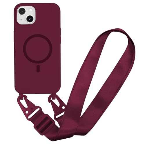 Belzsxy Silikon Magnetische Handykette für iPhone 16 Pro Necklace Hülle mit Band, Verstellbarer Halskette Handyhülle, Handyhülle für zum Umhängen, Case mit Schnur für iPhone 16 Pro,Rot Belzsxy Silikon Magnetische Handykette für iPhone 16 Pro Necklace Hülle mit Band, Verstellbarer Halskette Handyhülle, Handyhülle für zum Umhängen, Case mit Schnur für iPhone 16 Pro,Rot von Belzsxy