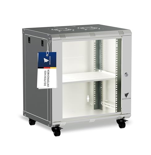 Bemacom Netzwerkschrank 19 Zoll (Grau (RAL 7035), 12U - 600 x 450 x 607) von Bemacom