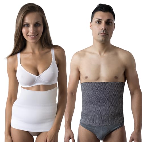 Beman - 5051 Stützgürtel aus Baumwolle für Herren und Damen, Lendenwirbelstütze, Rückenstütze, elastisches Bauchband, hypoallergenes Rückengürtel (Schwarz, 3) von Beman