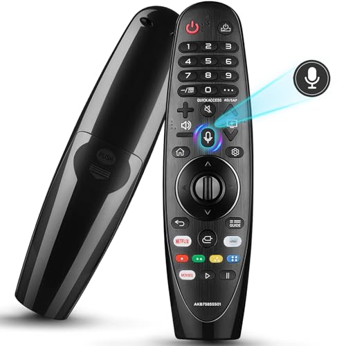 Universal Sprachfernbedienung für LG 2018-2024 Smart TV, Ersatz für Original Magic Fernbedienung MR650A MR18BA MR19BA MR20GA AKB75855501 MR21GA MR22GA MR23GA MR24GA Universal Sprachfernbedienung für LG 2018-2024 Smart TV, Ersatz für Original Magic Fernbedienung MR650A MR18BA MR19BA MR20GA AKB75855501 MR21GA MR22GA MR23GA MR24GA von Bemexred