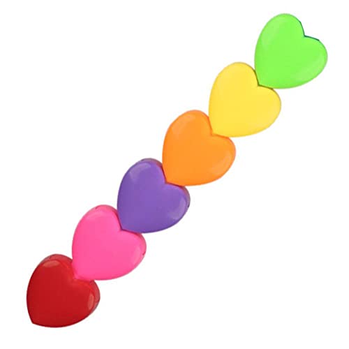 Bemvp Highlighters 6pcs Mini Liebe Herzförmige, Splitterable Zeichnungsstiftgeschenkkarten Schreiben Highlighters Für Büroschulenzubehör von Bemvp