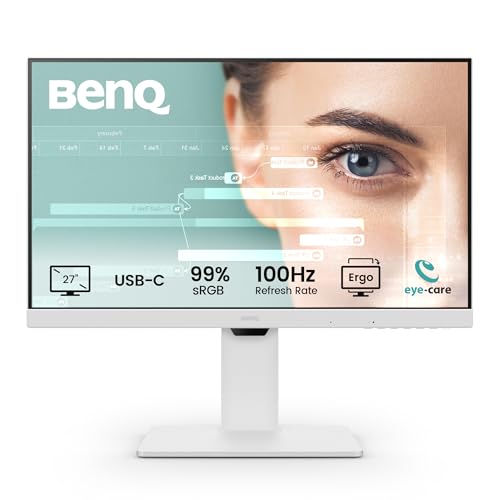 BenQ GW2786TC 68,6 cm IPS 1080p Home Office Monitor, FHD, USB-C (65W Power Delivery), 100Hz, Eye-Care, Ergo-Design, USB-Hub, Daisy-Chain, hohe Bildwiederholrate, 99% sRGB, HDMI, DisplayPort, TÜV von BenQ