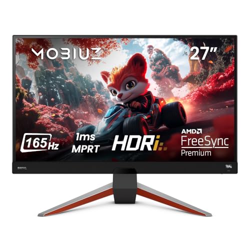 BenQ MOBIUZ EX2710Q Gaming Monitor (27 Zoll, IPS, WQHD 165 Hz 1ms HDR 400, FreeSync Premium, 144 Hz kompatibel) Grau von BenQ