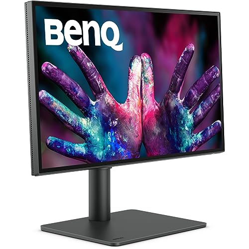 BenQ PD2506Q Grafiker Monitor (AQCOLOR Technologie, 25 Zoll, QHD, IPS, P3-Farbraum, USB-C-Laden, DP / HDMI, KVM, Hardware kalibriert, HDR 400, Höhenverstellbar), MacBook kompatibel von BenQ