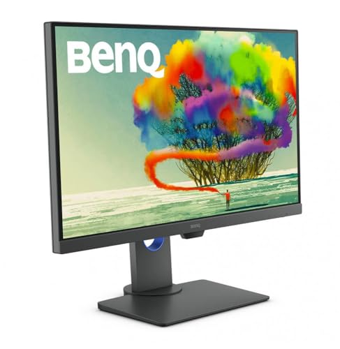 BenQ PD2705Q Grafiker Monitor (AQCOLOR Technologie, 27 Zoll, QHD, IPS, USB-C-Laden, DP / HDMI, KVM, Hardware kalibriert, Höhenverstellbar), MacBook kompatibel, schwarz von BenQ