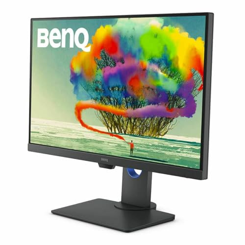 BenQ PD2705U Grafiker Monitor (AQCOLOR Technologie, 27 Zoll, 4K UHD, IPS, P3-Farbraum, USB-C-Laden, DP / HDMI, KVM, Hardware kalibriert, Höhenverstellbar), MacBook kompatibel von BenQ
