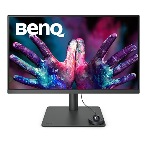 BenQ PD2705U Grafiker Monitor (AQCOLOR Technologie, 27 Zoll, 4K UHD, IPS, P3-Farbraum, USB-C-Laden, DP / HDMI, KVM, Hardware kalibriert, Höhenverstellbar), MacBook kompatibel von BenQ