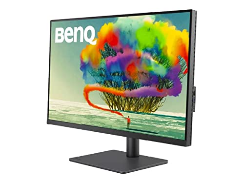 BenQ PD3205U Grafiker Monitor (AQCOLOR Technologie, 32 Zoll, 4K UHD, IPS, USB-C Charging, DP / HDMI, KVM,Hardware kalibriert, Höhenverstellbar), MacBook kompatibel, Schwarz von BenQ