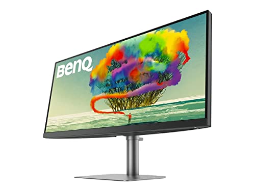 BenQ PD3420Q UltraWide Designer Monitor (AQCOLOR Technologie, 34 Zoll, 1440P WQHD, IPS, P3-Farbraum, USB-C Laden, DP / HDMI, KVM, Hardware kalibriert, HDR 400, Höhenverstellbar), MacBook kompatibel von BenQ