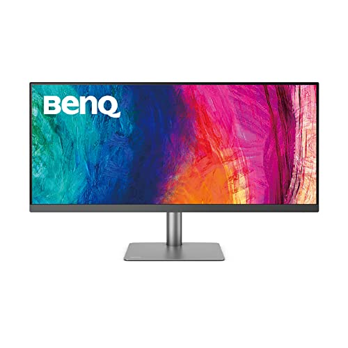 BenQ PD3420Q UltraWide Designer Monitor (AQCOLOR Technologie, 34 Zoll, 1440P WQHD, IPS, P3-Farbraum, USB-C Laden, DP / HDMI, KVM, Hardware kalibriert, HDR 400, Höhenverstellbar), MacBook kompatibel von BenQ