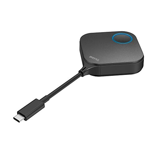 BenQ WDC10C InstaShow Wireless Präsentationssystem (mit USB-C, Thunderbolt 3, Plug & Play, mit einem Knopfdruck Präsentationen starten, ohne Softwareinstallation, mit hoher Sicherheit) von BenQ