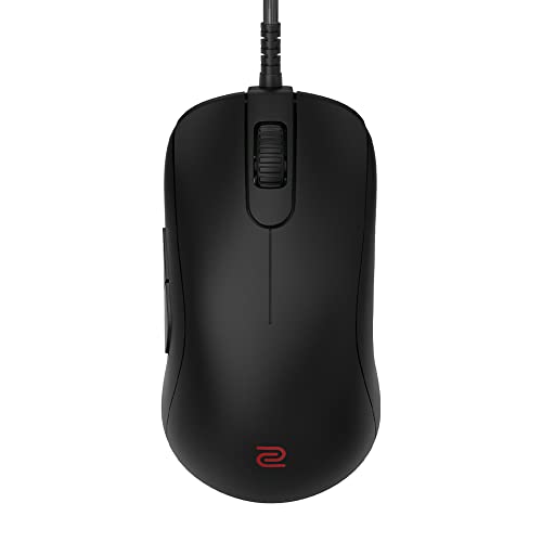 BenQ Zowie S1-C Symmetrische Gaming-Maus für Esports | Geringeres Gewicht | Paracord-Kabel und Mausrad mit 24 Stufen| Mattschwarze Beschichtung | Mittlere Ausführung von BenQ