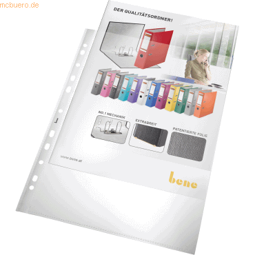 Bene Sichthülle 206225CL DIN A4 140mic o/l offen PP transparent 25 Stü Bene Sichthülle 206225CL DIN A4 140mic o/l offen PP transparent 25 Stü von Bene