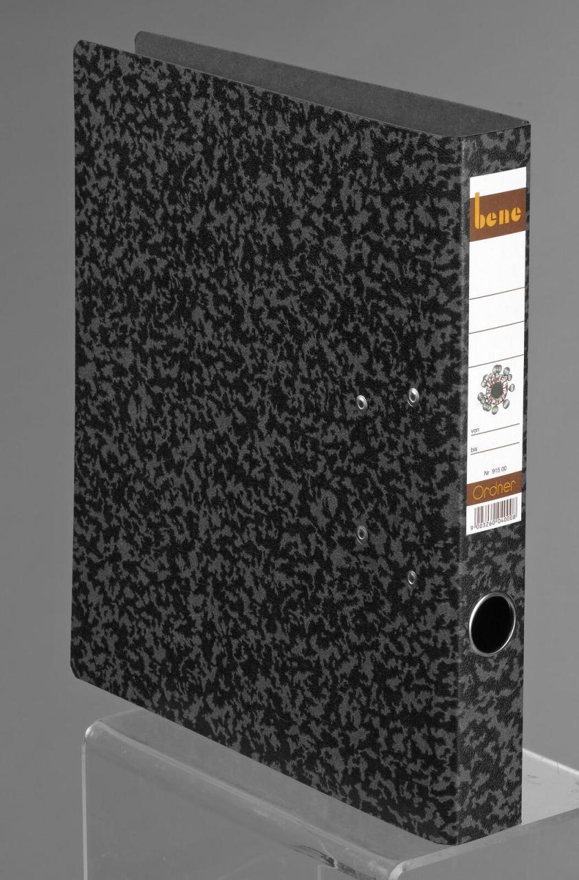 bene Ordner Rückenbreite 4.5 cm DIN A4 Karton schwarz marmoriert von Bene