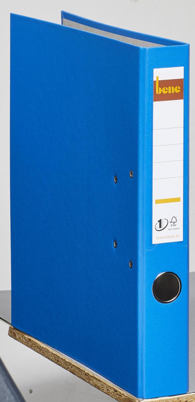 bene Ordner Rückenbreite 5.2 cm DIN A4 Kunststoff blau von Bene