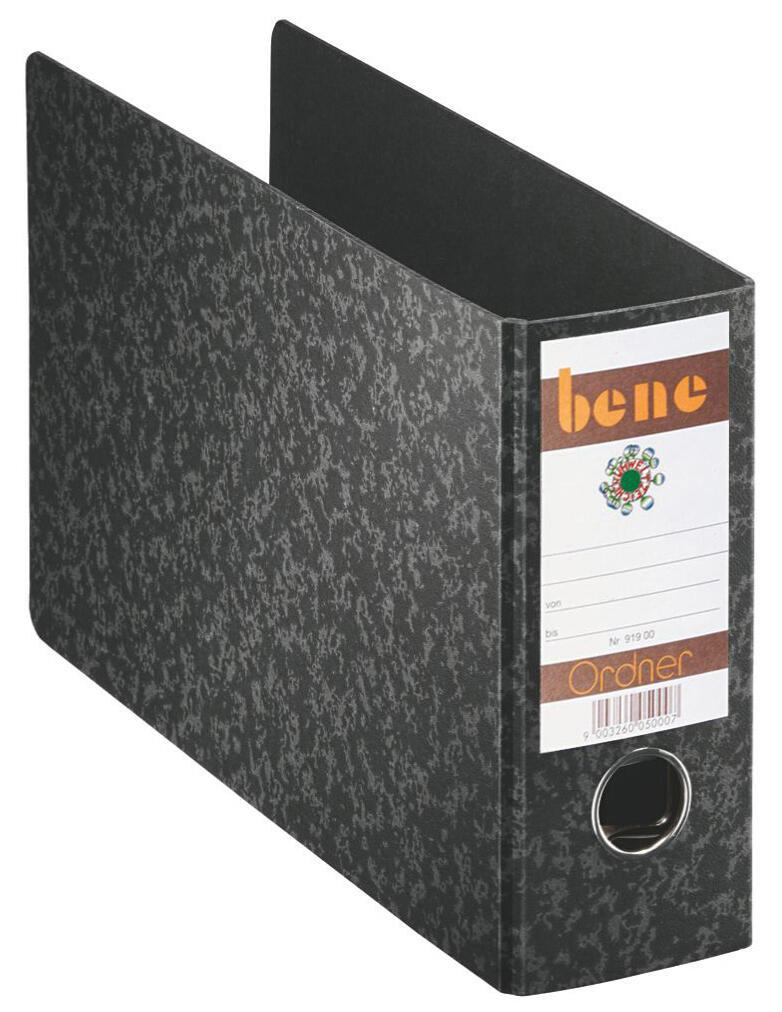 bene Ordner Rückenbreite 7.5 cm DIN A5 quer Karton schwarz marmoriert bene Ordner Rückenbreite 7.5 cm DIN A5 quer Karton schwarz marmoriert von Bene