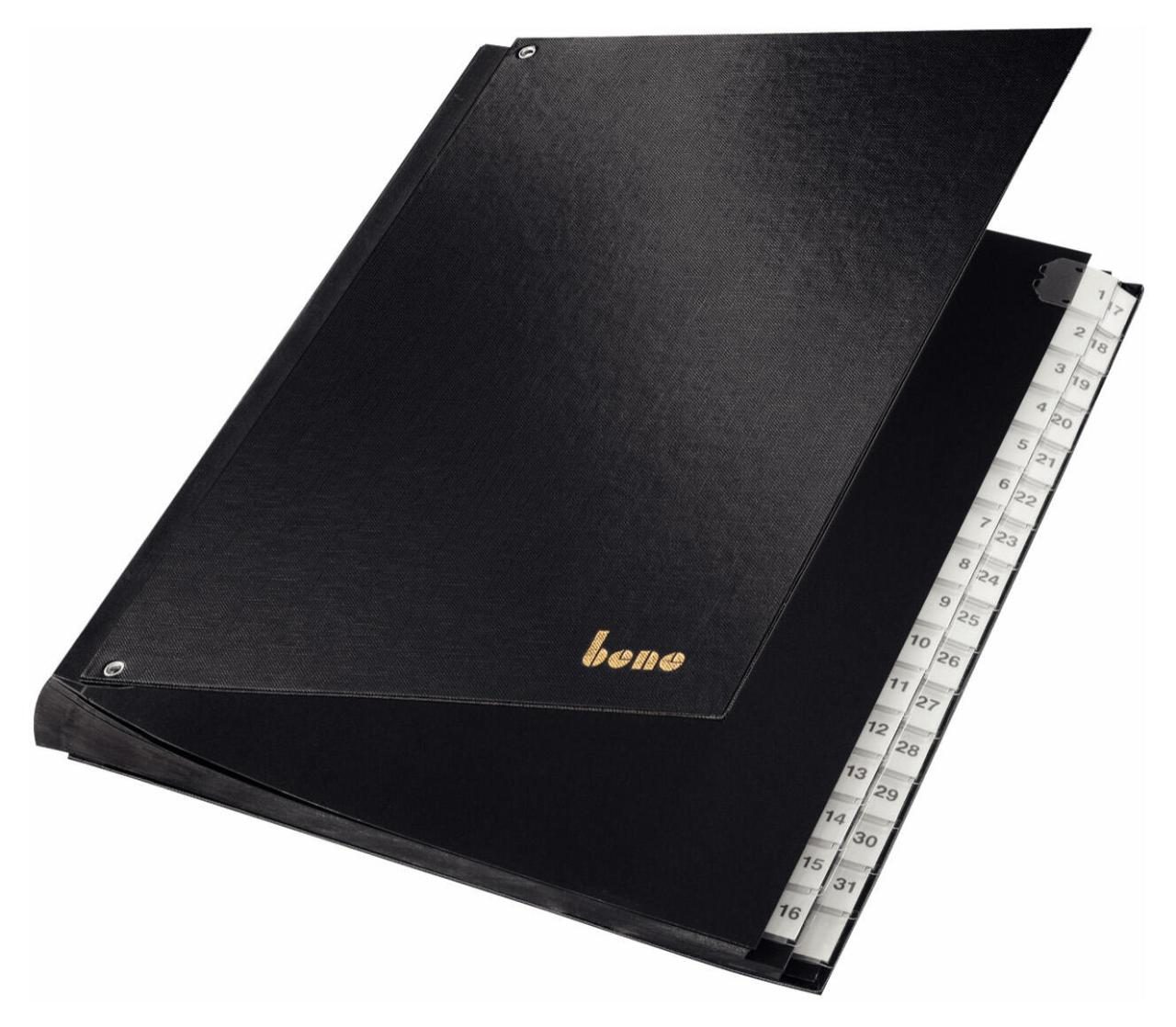 bene Pultordner DIN A4 32 Taben schwarz bene Pultordner DIN A4 32 Taben schwarz von Bene