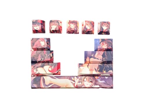 12 Tastenkappen Set, 5 Seiten Dye-Sublimation PBT Tastenkappen, Cherry Profile Custom Keycaps für DIY Cherry MX Mechanische Gaming Tastaturen, Genshin Impact Hu Tao 12 Tastenkappen Set, 5 Seiten Dye-Sublimation PBT Tastenkappen, Cherry Profile Custom Keycaps für DIY Cherry MX Mechanische Gaming Tastaturen, Genshin Impact Hu Tao von Benemate