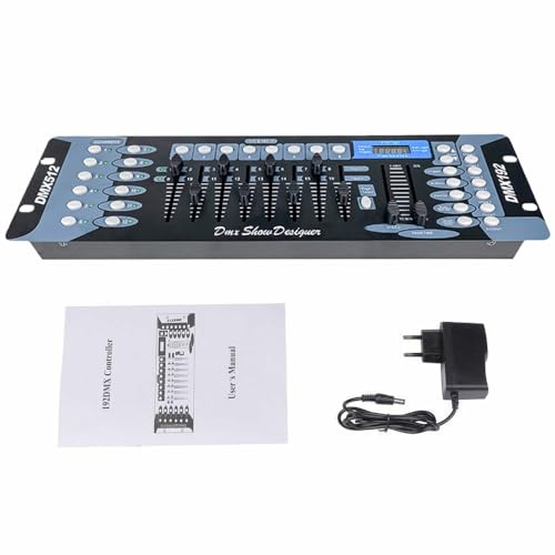 DMX 512 Controller Konsole, 192 Kanäle DJ Licht Controller Konsole MINI DMX-Controller DMX-Lichtpult für Party DJ Disco Moving Head Licht Bühnen Lampe Operator Ausrüstung (Dreifarbig) von Benessit