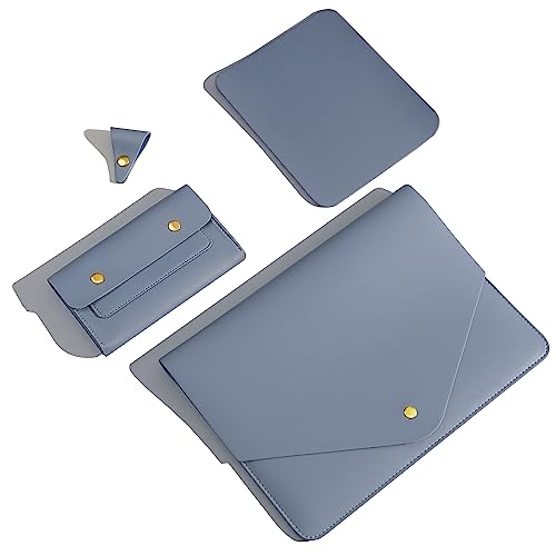 Benfan Laptop-Hülle aus PU-Leder, 33 cm, kompatibel mit MacBook Air M2,13 cm (13 Zoll) MacBook Air M2,13 MacBook Pro M2, Surface Pro 3 4 5 6 7, Dell XPS 13, mit kleiner Tasche, Mauspad und von Benfan