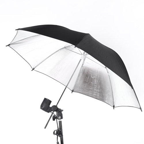 Benkeg 83cm Studio-Foto-Strobe-Blitz-Licht-Reflektor-Schwarz-Silber-Regenschirm 33 Zoll von Benkeg