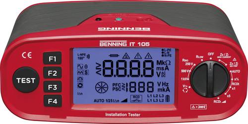 Benning IT 105 Installationstester kalibriert (ISO) VDE-Norm 0100, 0105 von Benning