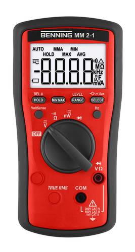 Benning MM 2-1 Hand-Multimeter digital CAT II 1000 V, CAT III 600 V, CAT IV 300 V Anzeige (Counts): von Benning