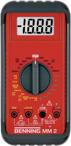 Benning MM 2 Hand-Multimeter digital CAT II 1000 V, CAT III 600V Anzeige (Counts): 2000 von Benning