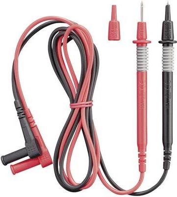 Benning Sicherheits-Messleitungs-Set [ Lamellenstecker 4 mm - Prüfspitze] 1.00 m Schwarz, Rot Messleitungen 2 mm (044146) von Benning