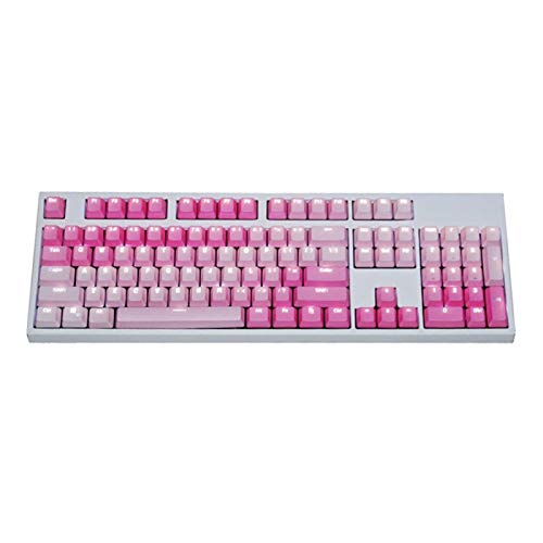 Benoon Ersatz-Tastenkappen für mechanische Gaming-Tastatur, PBT-Hintergrundbeleuchtung, farblich passende Tastenkappen, Ersatz für mechanische Tastaturen, Pink, 104 Stück von Benoon