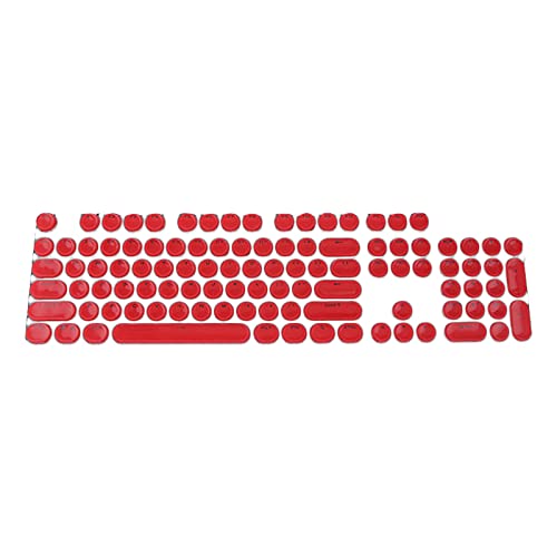 Benoon Ersatz-Tastenkappen für mechanische Spieltastatur, 104 Stück, universell, verschleißfest, runde Form, mechanische Tastatur, Ersatz-Tastenabdeckungen für PC und Computer, Rot von Benoon