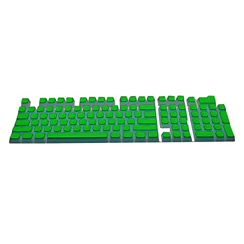 Benoon Ersatz-Tastenkappen für mechanische Spieltastatur, 108 Stück, verschleißfeste Mini-Hintergrundbeleuchtung PBT-Tastenkappen für mechanische Tastaturen, Käsegrün von Benoon